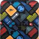 Explore Land Travel Luggage Cover Suitcase Protector Fits 27-30 Inch Case (Bon Voyage, L)