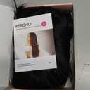 REECHO Hair Extensions, 4PCS Clip in Hair Extensions 24" Thick Long Beach Waves Black hair extensions HE003 Invisible Lace Weft Natural Soft Synthetic Hairpieces for Women  Black