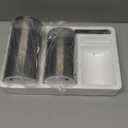 Eywamage Smoke Grey Glass Flameless Pillar Candles with Remote, Flickering LED Battery Candles Table Decor Set of 2