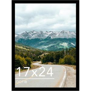 Wood 17x24 Picture Frame Black for Wall Hanging, 17 x 24 Frame Photo Frame for Wall Horizontally or Vertically, Black, 1 Pack (17x24 inch)