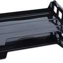 UNV08100 - Universal Side Load Letter Desk Tray, Black (13.1" x 9.3" x 3.5")