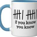 Funny 67 6 7 Meme Six Seven Meme Z Gen Alpha Gen Trendy Ceramic Mug, Blue/White (11 Ounces)