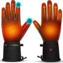 Heated Gloves Liners for Men Women Rechargeable Electric Gloves | Touchscreen, Lightweight, Dexterity, Slim Fit, Small Hands, Arthritis, Raynauds, Driving, Running, L