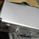 File Organizer Storage Box, 18.9 x 14.6 x 6.3 Inch Metal Briefcase