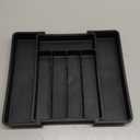 Lifewit Expandable Silverware Organizer, Plastic Utensil Tray for Kitchen Drawer, BPA Free Flatware Cutlery Holder, Space-Saving Storage for Spoons Forks Knives, 8.5-14 x 12 x 1.5 inch, Black