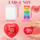 Zubebe 24 Sets Christian Jesus Loves You Heart Stress Balls Gifts Sets with Jesus Cards and Organza Bags 1.57 Inch Religious Motivational Relief Balls Bible Toys Baptism Gifts Easter Basket Stuffers