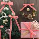 2 x Rose Gold Velvet Ribbon 3/8 Inch X 12 Yards Christmas Ribbon for Gift Wrapping Christmas Ornaments Crafts Home Dcor