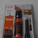 BLACK+DECKER ‎BCF601C-XJ Cordless Screwdriver - 180 rpm - 2.5 Nm - 5 Screwdriver Bits and 5 AA Batteries, Orange, 6.0 V