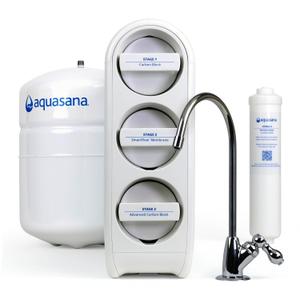Aquasana SmartFlow Reverse Osmosis Water Filter | RO Under Sink System | WQA Certified up to 99.99% of 90 contaminants Including Fluoride, PFAS, Arsenic, Lead, and Chlorine | Chrome Faucet