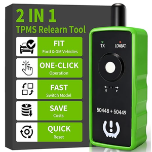 2IN1 TPMS Relearn Tool for GM and Ford with Model Switch Button, FIRSTOOL EL50448+EL50449 TPMS Reset Tool Tire Sensor Programmer Tire Sensor Reset Tool, TPMS Sensor Tool for GMC Lincoln Buick Cadillac