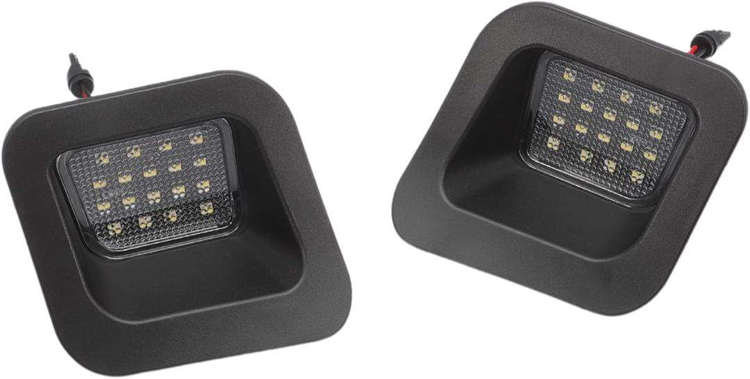 License Plate Lights Fits for 2003-2018 RAM 1500 2500 3500 Pickup, Set of 2 Truck Number Lamps Assembly Led Tag Light Kit, 6000K White