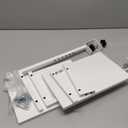 IBUYKE Clamp on Desk Organizer Shelf,12.9 inches Desk Extender Shelves, Above or Below Desk 2-Tier Adjustable Storage Shelves for Desktop Accessories,White,TMZ007W