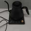 Electric Kettle, Gooseneck Electric Kettle, 1 Precise Temperature Control, Stainless Steel Interior, Quick Heating for Pour Over Coffee, Tea & Boiling Water, 0.9L (Black)