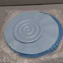 Blulu 9 Pcs Blue Mirror Wall Decor Metal Round Home Art Decor Decorative Modern Circle Mirror Wall Art Sculpture Hanging Decorations for Home Living Room Office