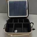 Travel Makeup Bag with LED Lighted Mirror, Travel Makeup Organizer,3 Color Setting Cosmetic Makeup Box, Adjustable Dividers and Brush Holderwhite