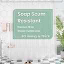 AmazerBath Extra Long, 8G Heavy Duty Plastic, 96 Length, Weighted Tall 72 x 96 Frosted, Bathroom Shower Curtain Liners with 3 Weights