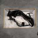 GENSHUO Women's Heeled Sandals Dressy Strappy Stiletto High Heels 3 Inch Square Open Toe Ankle Strap Buckle Sexy Prom Wedding Dress Shoes Ankle Wrap (6, Patent Black)