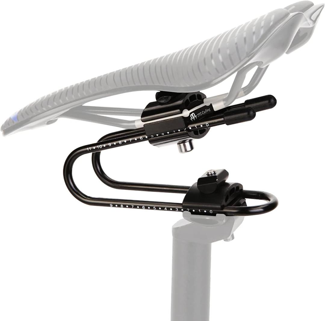 ZTZ Bicycle Seat Shock Absorber, 350LBS Capacity Alloy Spring Steel Shock Absorber for MTB Road Bike, Universal Bike Seat Suspension Post Damper (Black)