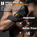 TAVIEW Workout Gloves,Weight Lifting Gloves & Wrist Wraps Built in One, Support for Gym Training, Full Palm Protection for Fitness, Weightlifting, Exercise, Hanging, Pull ups (yellow)