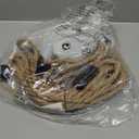 Triple Plug in Pendant Lights with Cord Hanging Lamp Kit with Switch 23 Ft Long Hemp Rope Farmhouse Pndant Light Cord Lighting Fixture Kits DIY Hanging Light (Yellow)