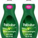 Palmolive Ultra Strength Liquid Dish Soap, Original Green, 32.5 Fluid Ounce (Pack of 2)