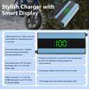54.6V 2A Electric Scooter Charger with 6-in-1 Universal Plug, Suitable for 48V Electric Scooter and Electric Bicycle Lithium Battery, Intelligent Display Screen, Fast Charging, Overcharge Protection
