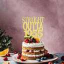 Gold Straight Outta 1955 Cake Topper, Happy 71th Birthday Cake Topper, Cheer 71th Cake Topper 71 and Fabulous Cake Decoration, 71th Birthday/Wedding Party Decoration