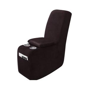 Leather Look Recliner Console Cover for Recliner Couch, Stretch Middle Console Slipcovers for Reclining Sofa and Loveseat, Furniture Protector for Pets (1 Console Cover, 01 Chocolate)