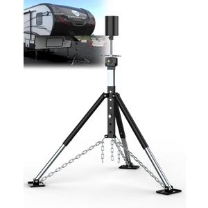New Upgraded RV Camper 5th Wheel Tripod Stabilizer Jack [Extended Allow Drill Adjust], Adjustable 22.8"-56.7" Fifth Wheel Tripod Stabilizer King Pin, Heavy Duty 5000 lbs Load Kingpin Stabilizer