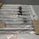 BABELIO 36" Tall Dog Gate PressGuard C5, 26-40" Wide Auto Close Baby Gate, Pressure Mounted Metal Pet Gate, Easy Install No Drilling, No Tools Needed, with Wall Protectors and Extension Kits, White