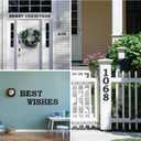 6 Inch Floating Metal House Numbers and Metal letters, Black Modern Door Number and Address letter, for Home Office Street Apartment Outside(E)