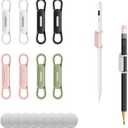 XYOFUN Magnetic Pen Holders Set of 8,Silicone Adjustable Pen Pencil Holder,Flexible Pencil Holder for Refrigerator,Whiteboards,Desk Accessories & Teacher Supplies(Multicolor-8)
