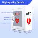 Wall Mounted AED Cabinet, Steel Storage Box with Clear Window and Snap Lock, Universal Fit for All AED Brands, 14.2" W x 7.1" D x 15.7" H