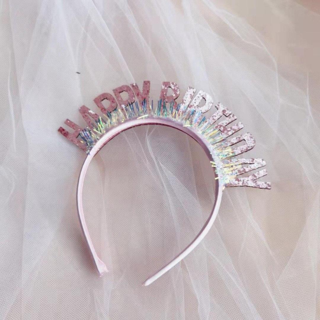 xo, Fetti Birthday Girl Headband - Fits Adult + Child | Bday Party Hair Accessory, 21st Favor, Birthday Party Decorations, 30th Supplies, Sweet 16, Cute Head Piece