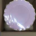 Sparkle and Bash Pink Plastic Plates for Party, 50-Pack - 9 in Pink & Gold Glossy Scalloped Edge - Disposable Heavy-Duty Fancy Plates for Birthday & Baby Shower