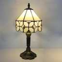 American Vintage Table Lamp LED Luxury Creativity Living Room Bedroom Study Children's Room Villa Hotel Color Glass Desk Light (Style 2)