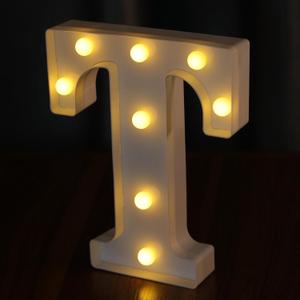Light Up Letters, Led Letter Lights 26 Alphabet, Decorative Lighted Letter, Battery Powered Led Marquee Letters for Party, Bar, Night Light, Home Decor(T)