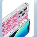 Phone Case Compatible with iPhone 15 Pro Max Pink Roller Monkey Funny Cute Rabbit Soft Shockproof Side Striped Phone Cover