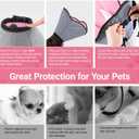 Soft Dog Cone Collar for Large Dogs After Surgery Adjustable | Extra Long & Comfy,Neck Drawstring & Wrap Design XL
