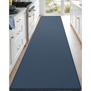 DEXI Kitchen Floor Mats Cushioned Anti Fatigue, 23x94, Large Long Standing Runner Rug Waterproof, Comfort Memory Foam Padded for Front Sink Laundry, Navy