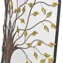 Deco 79 Farmhouse Metal Fireplace Screen with Tree Detail, 39" x 7" x 33", Green
