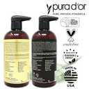PURA D'OR Advanced Therapy Biotin Shampoo & Conditioner Hair Care Set For Hair Thinning, CLINICALLY TESTED Effective Results, Herbal Hair Thickening Products For Women & Men, 16oz x2