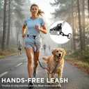 Hands Free Dog Leash with Waist Pack Bungee for Running Pink
