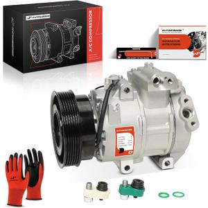 A-Premium Air Conditioner AC Compressor with Clutch Compatible with Kia Rondo 2007-2009, with DV13 Compressor, Only fit Engine L4 2.4L