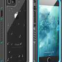 for iPhone SE 2022/SE 2020/7/8 Case Waterproof Shockproof,Full Body Protective Case with Screen Protector Heavy Duty Cover Phone Case for iPhone SE3 2022/SE 2020/7/8(Blue/Clear)