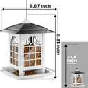 Birdream 2 Pack Bird Feeders for Outdoor Hanging, Assembly Required, 1-Min Easy Setup, Classic Courtyard Design, Attracting Cardinals Chickadees Goldfinches & Sparrows - Black&White