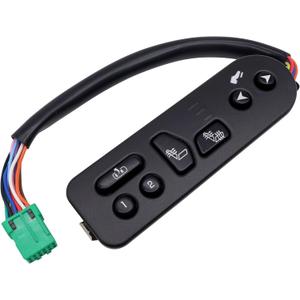 HiSport Driver Side Seat Heater Switch Control with Pedal - Compatible with Cadillac Escalade ESV EXT Chevy Avalanche 1500 2500 Suburban 1500 2500 Tahoe GMC Yukon XL 1500 2500 Replace 15116862