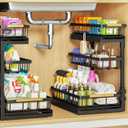 Under Sink Organizer and Storage for Bathroom and Kitchen - 2 Pack 3 Tier