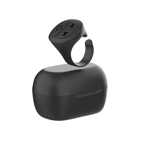 STDFORU TikTok Scrolling Ring, Bluetooth Camera Remote Control, Scrolling Ring for iPhone,TIK Tok, iPad, Android (Graphite Black)