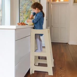 Stepup Baby Toddler Tower - Kids Helper Step Stool & Safety Rail for Child & Adjustable Height, Durable Non-Slip Platform for Kitchen & Bathroom Sink, Easy Assembly Toddlers Tower - Natural